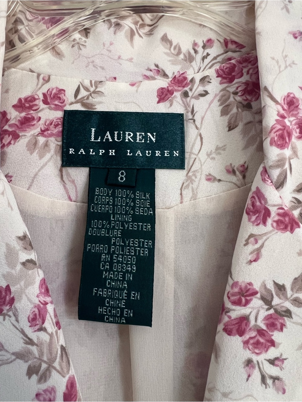 NWT Vintage Lauren Ralph Lauren 100% Silk Floral Dress & Skirt Set Cottagecore - Picture 16 of 16